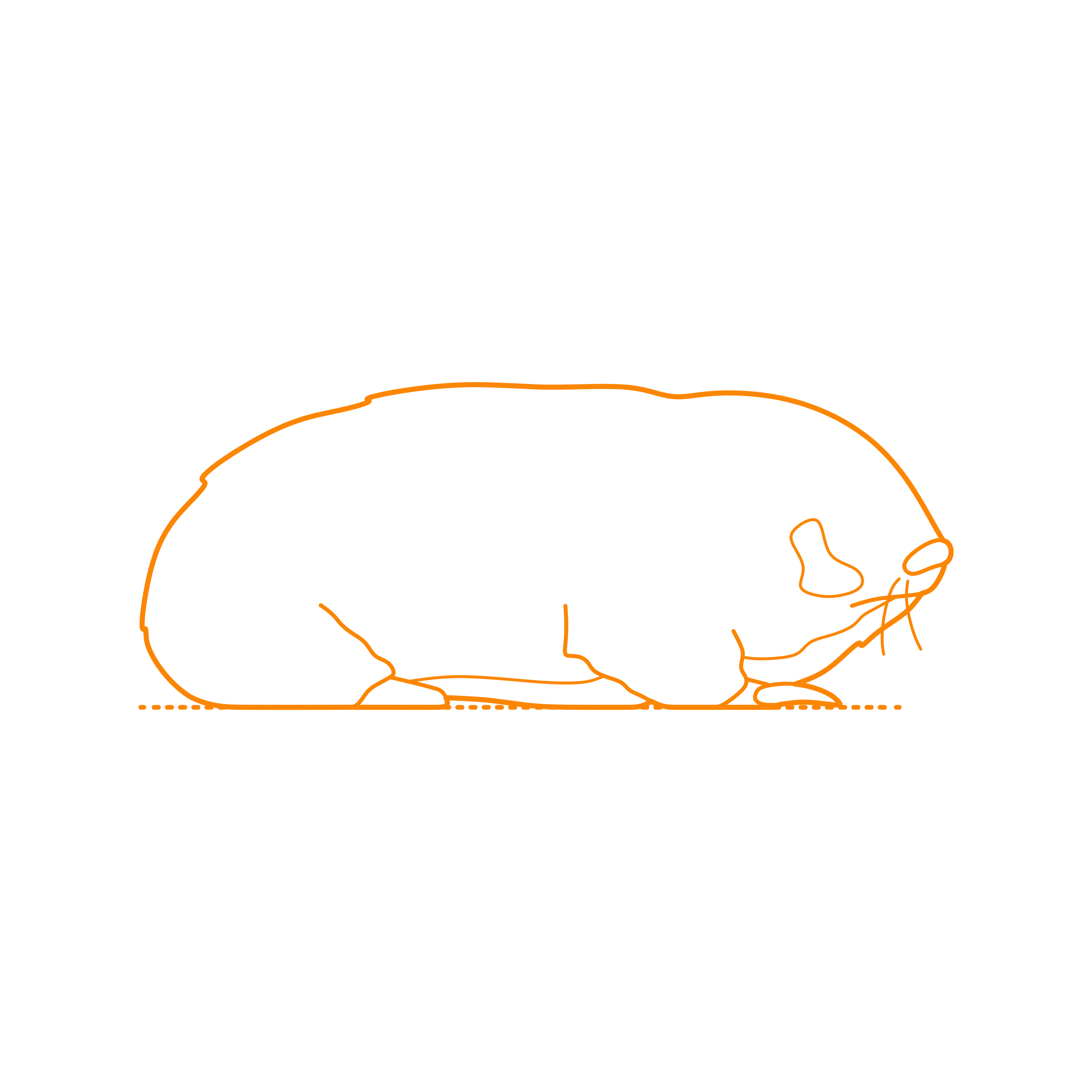 Animals African Insectivores Cape Golden Mole Sticker Outline Svg File Free Vectors